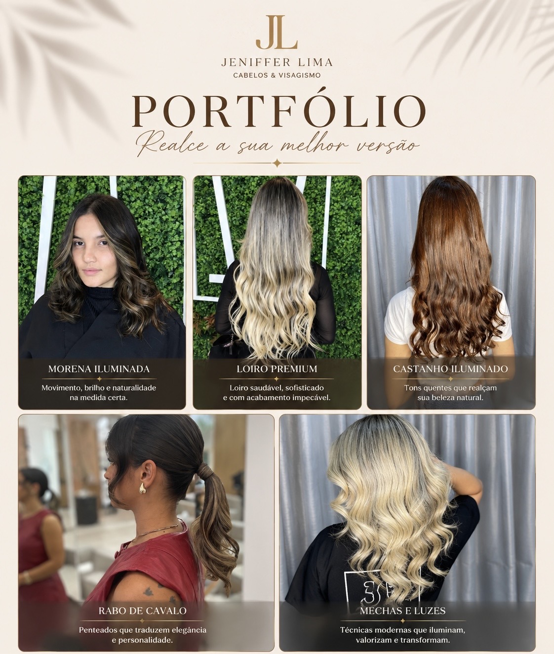 Portfólio de loiros, mechas e iluminados por Jeniffer Lima